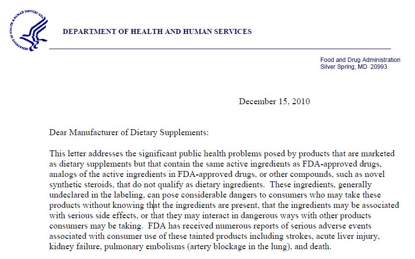 Andrews & Thornton Investigates Flagrant Violation of FDA Law by Dietary Supplement Manufacturers